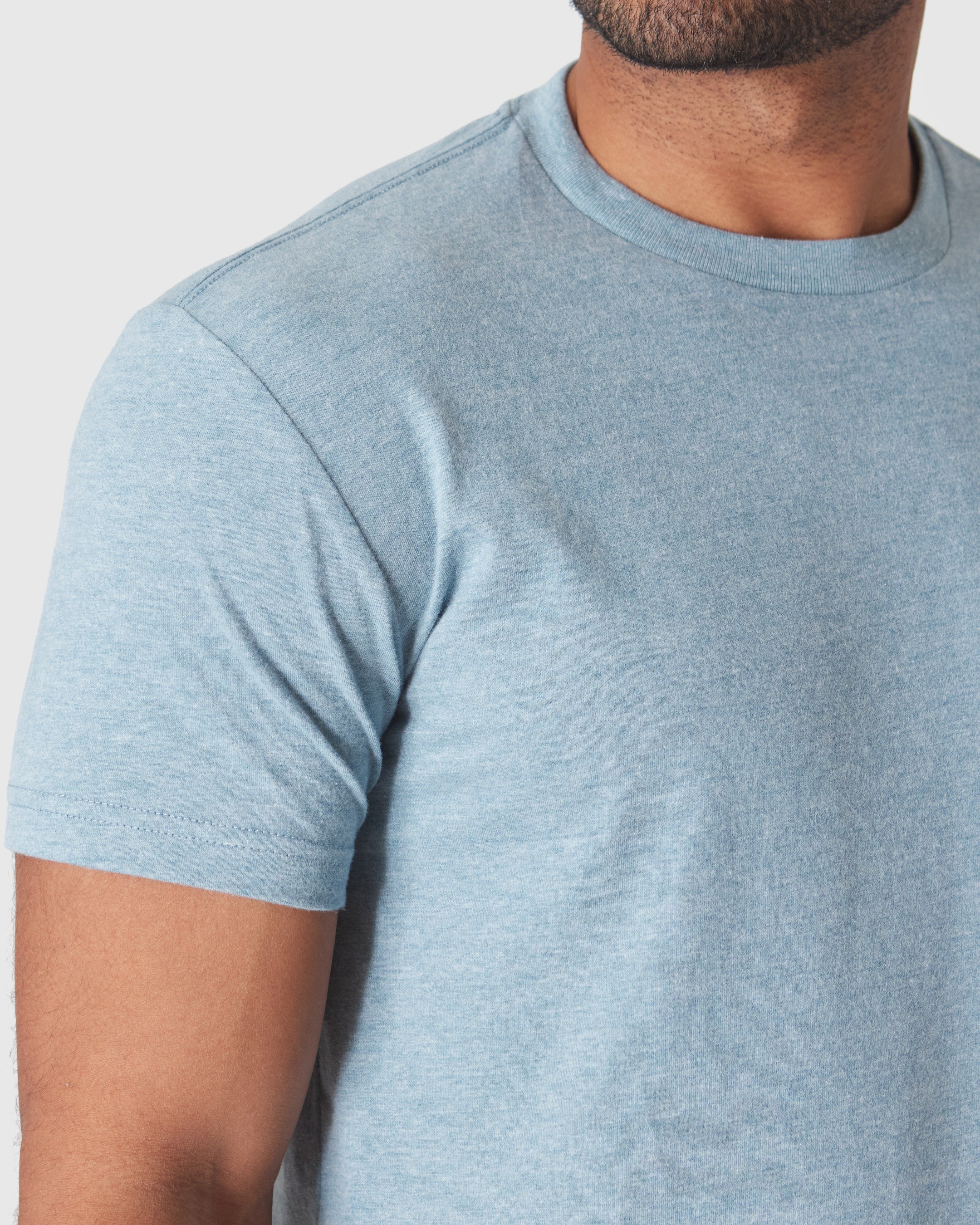Heather Sapphire Short Sleeve Crew Neck T Shirt - Image 4