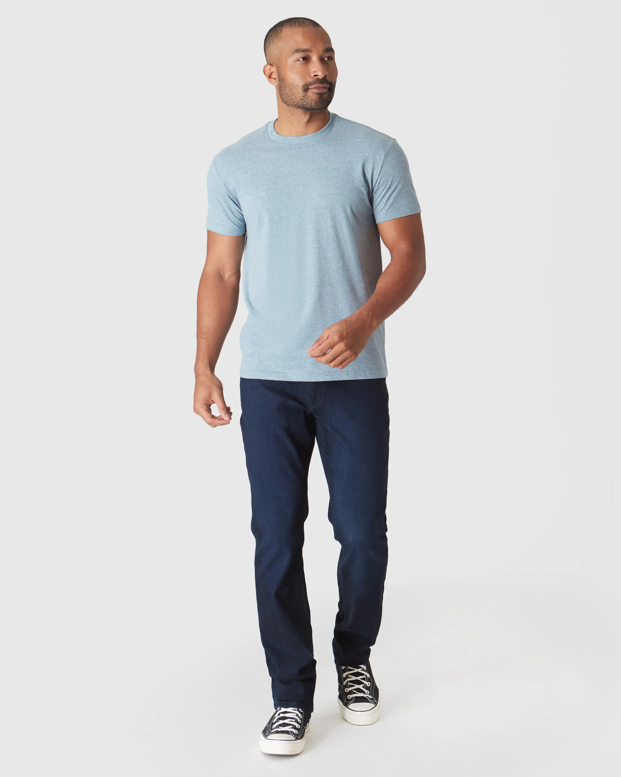 Heather Sapphire Short Sleeve Crew Neck T Shirt - Image 6