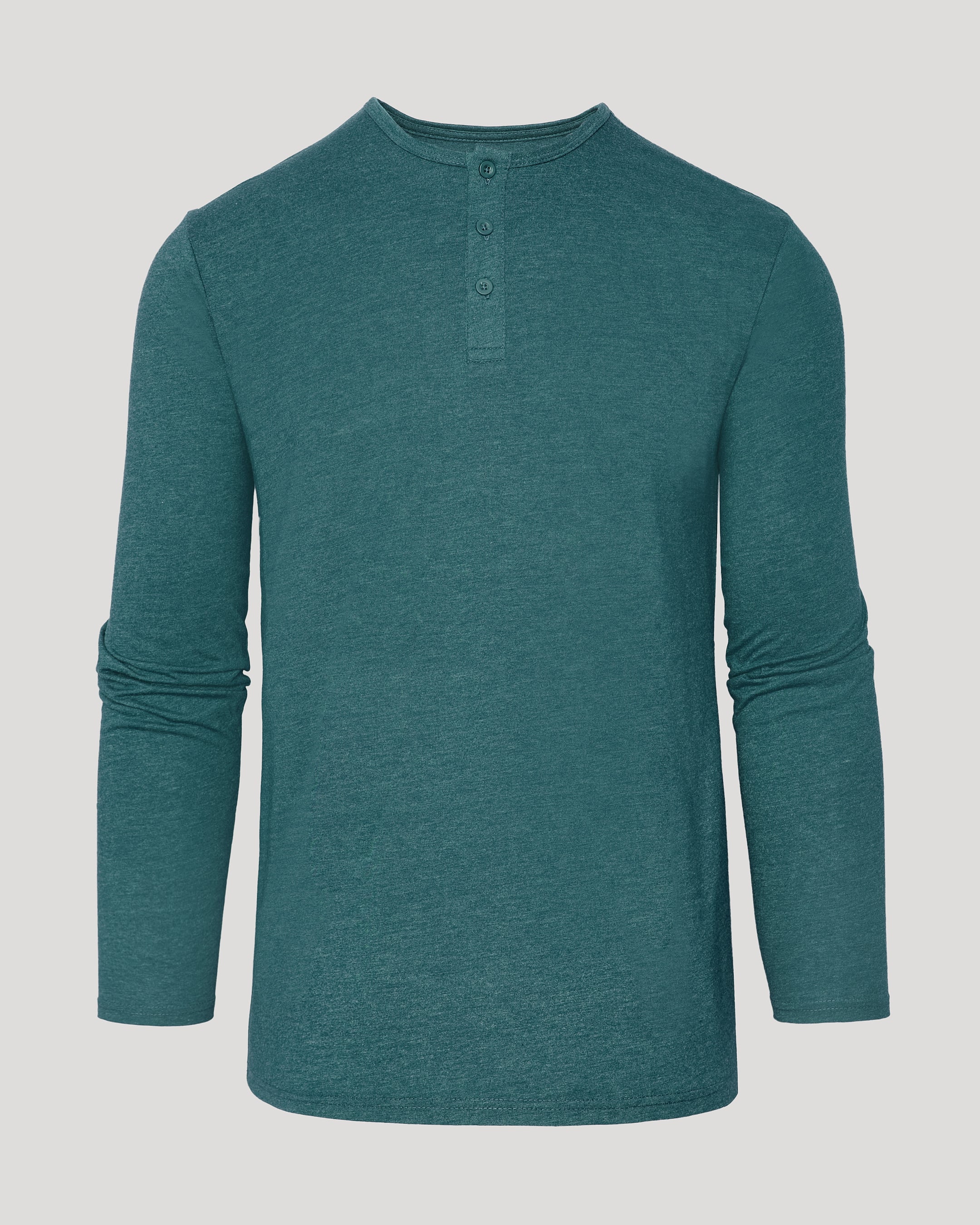 Heather Seafarer Classic Long Sleeve Henley - Image 2