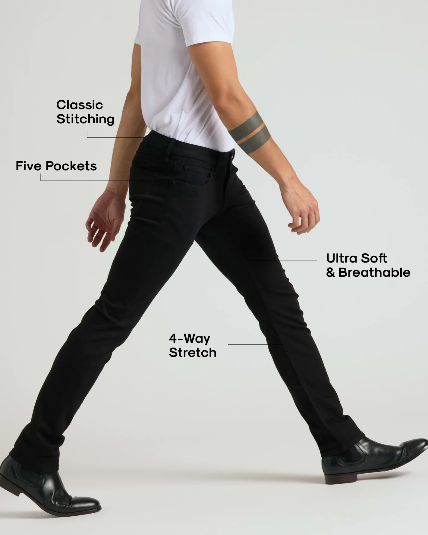 Slim Indigo & Black Comfort Stretch Jeans 2-Pack - Image 3
