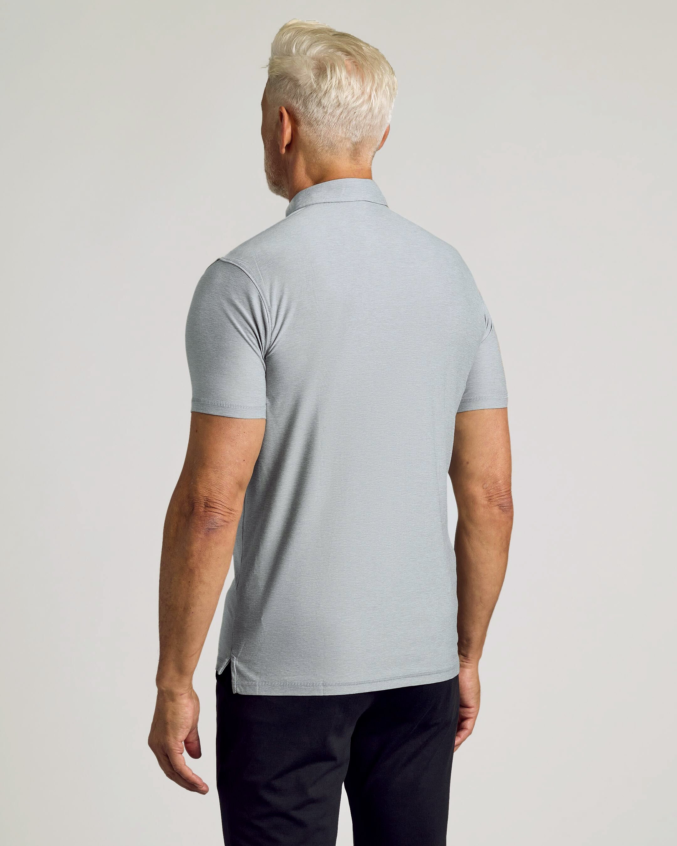 Light Heather Gray Active Polo 2.0 - Image 3