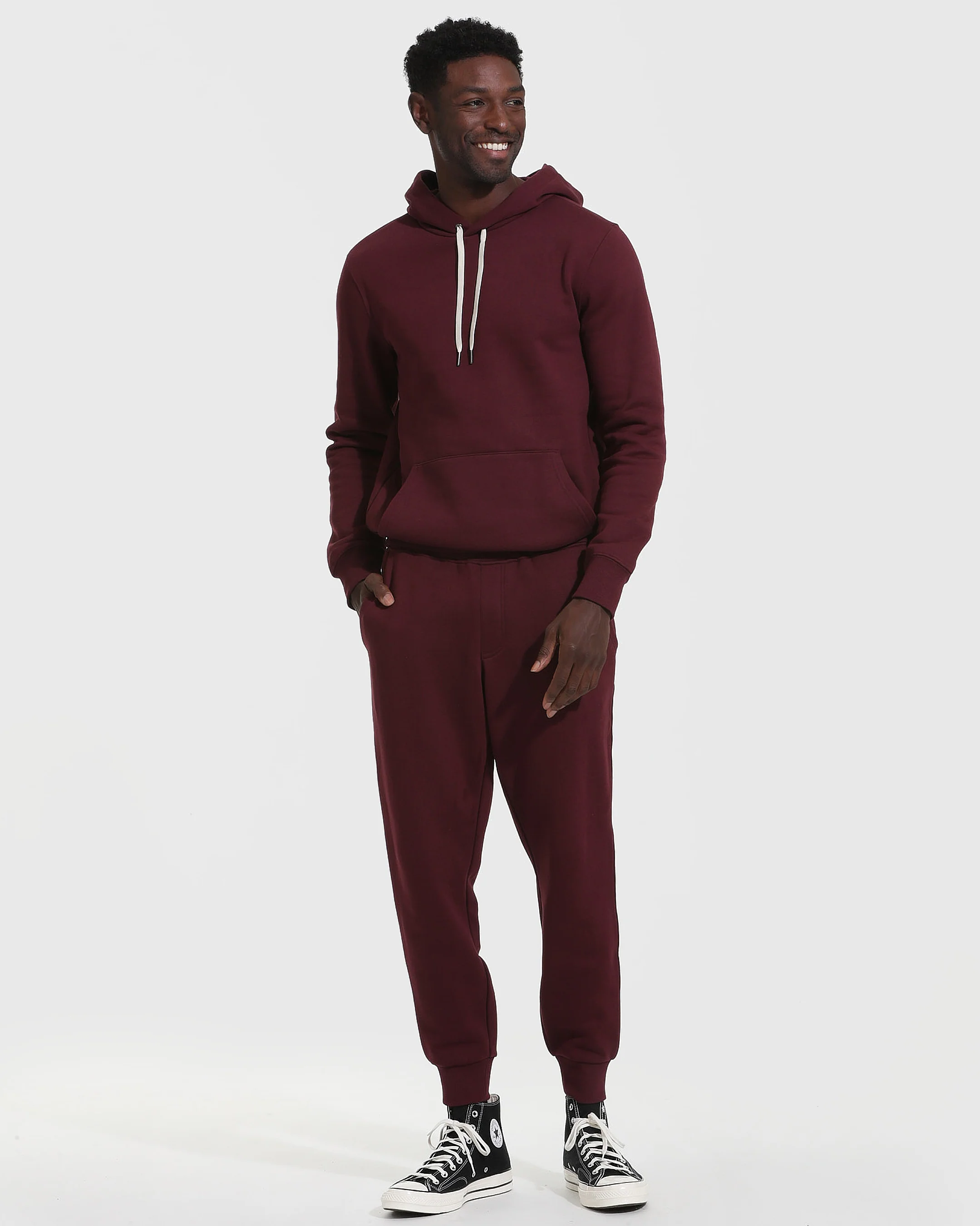 Mahogany Fleece French Terry Pullover Hoodie - Image 6