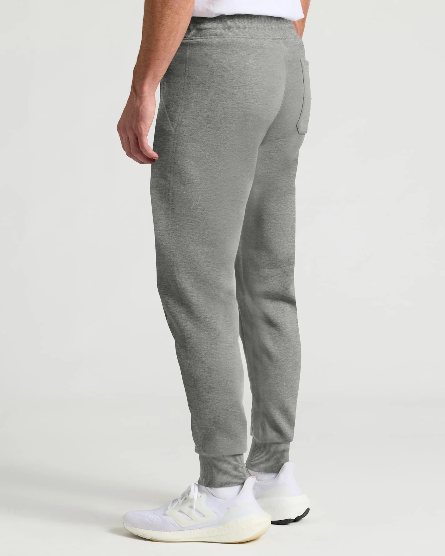 Dark Heather Gray Fleece French Terry Joggers - Image 3
