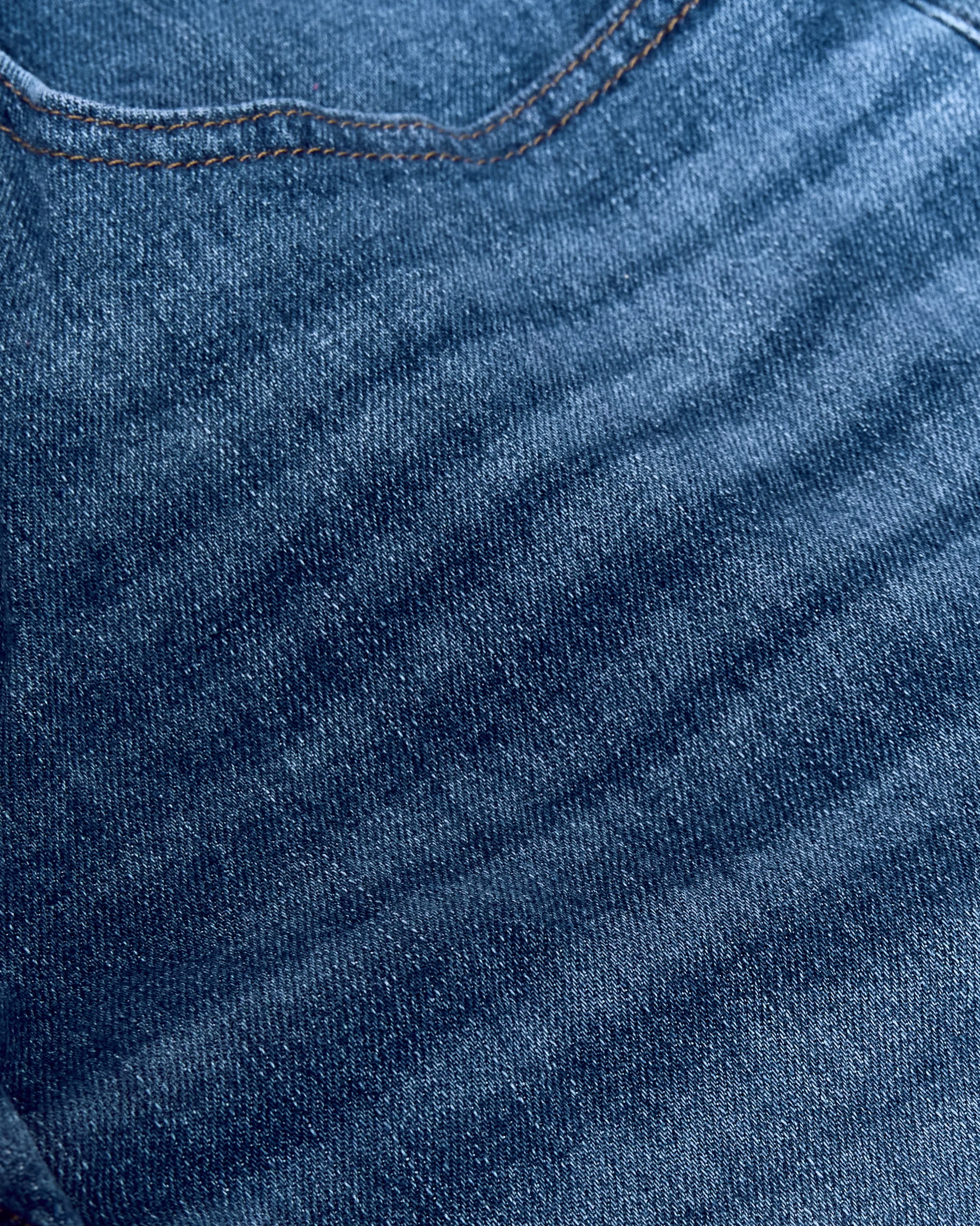 Medium Indigo Wash Slim Authentic Denim Jeans - Image 7