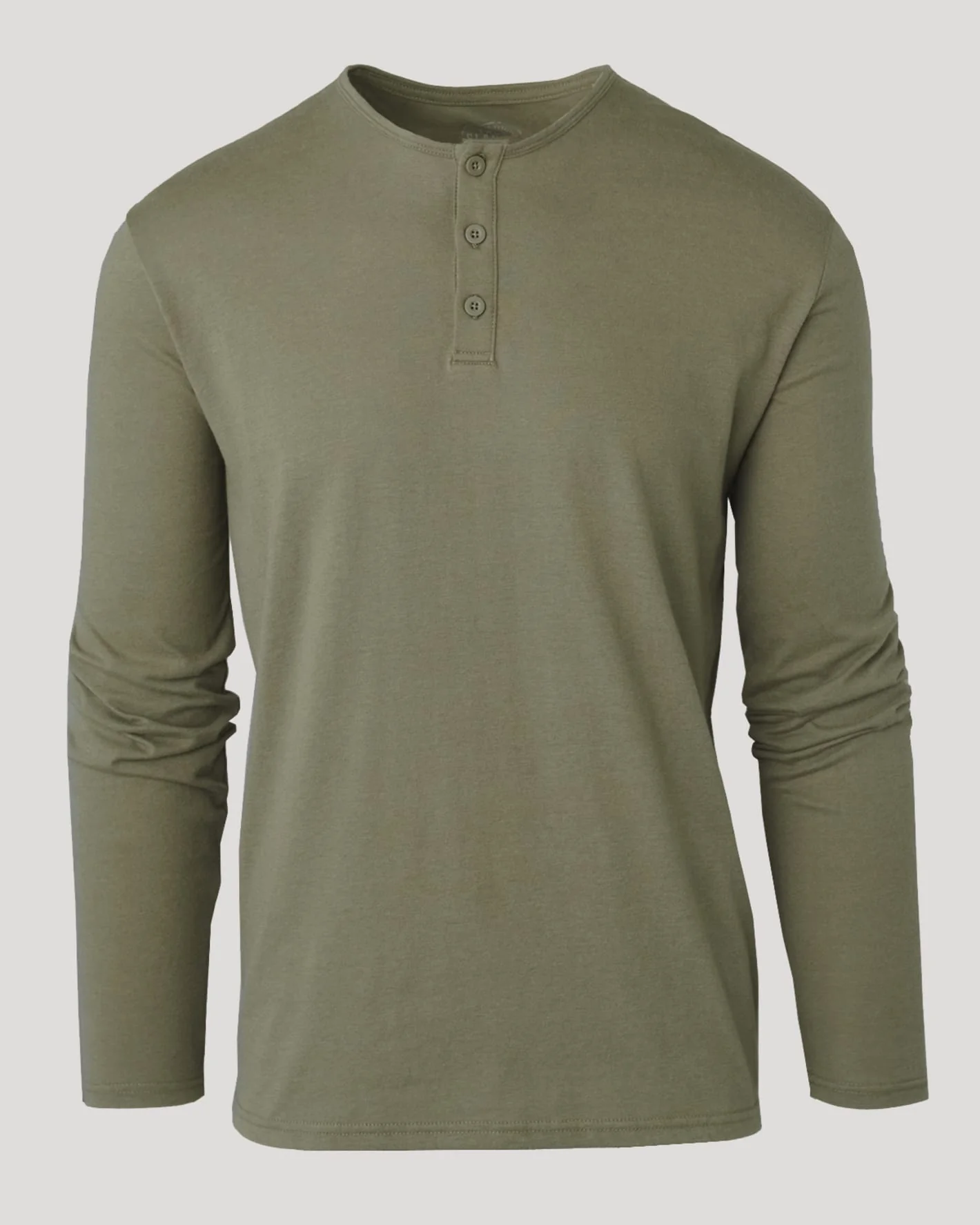 Military Green Classic Long Sleeve Henley - Image 2