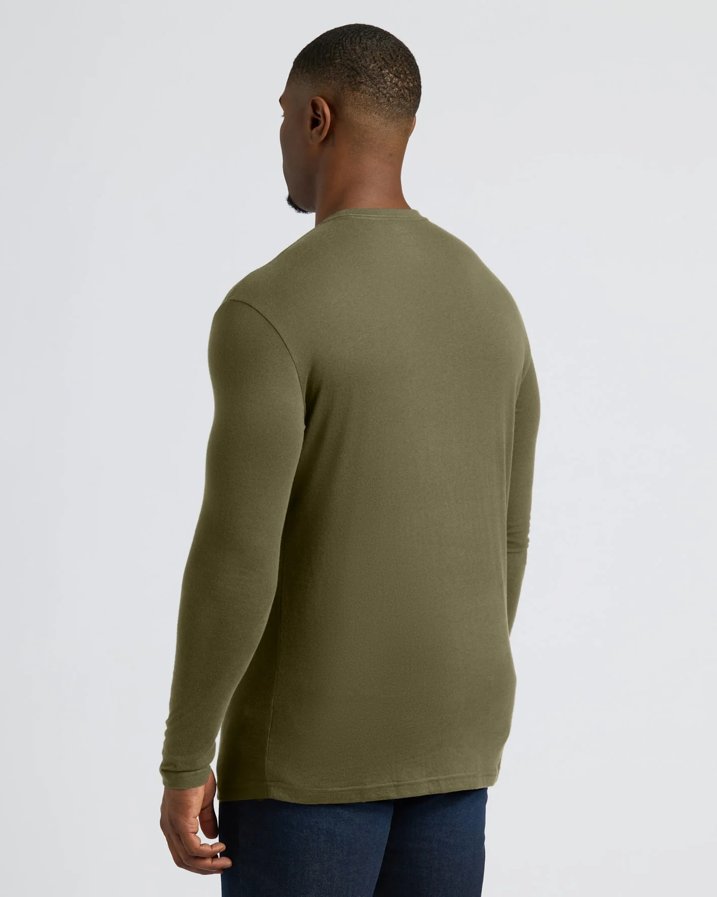 Military Green Tall Long Sleeve T-Shirt - Image 4