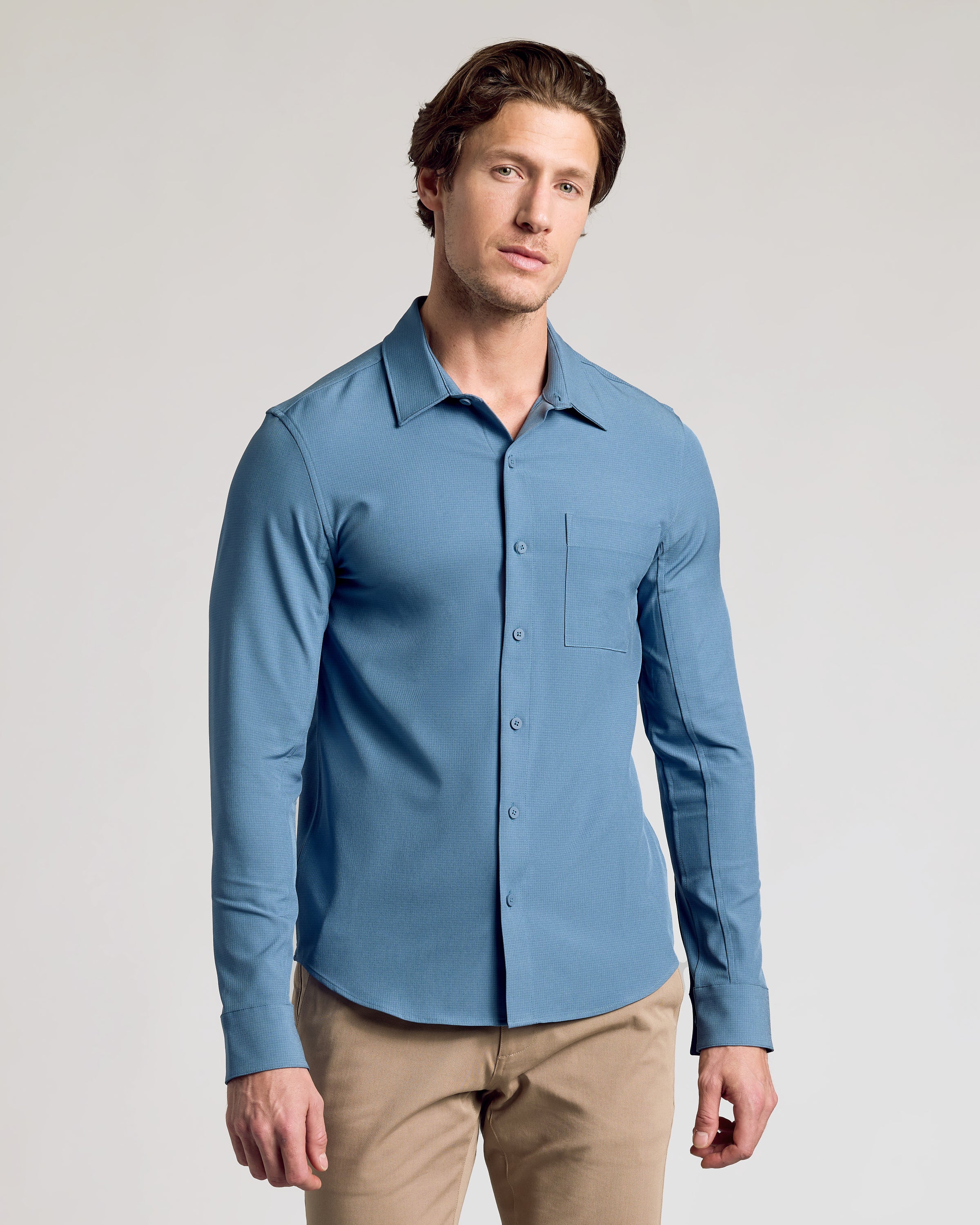 Navy & Fiord Ripstop Long Sleeve Commuter Shirt 2-Pack - Image 2