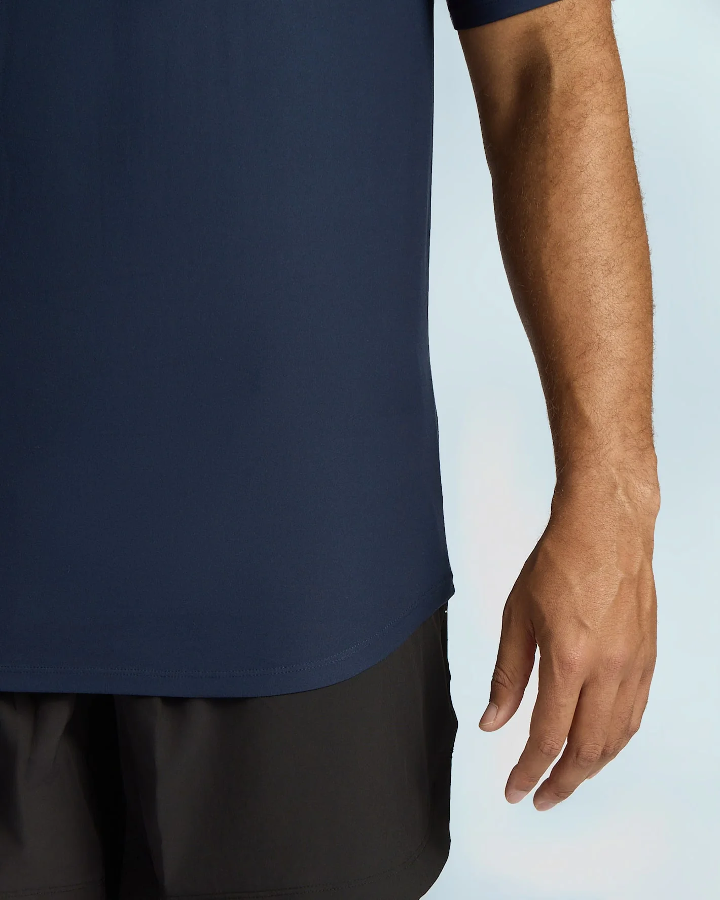 Navy Tall Active Curved Hem Crew - Image 7