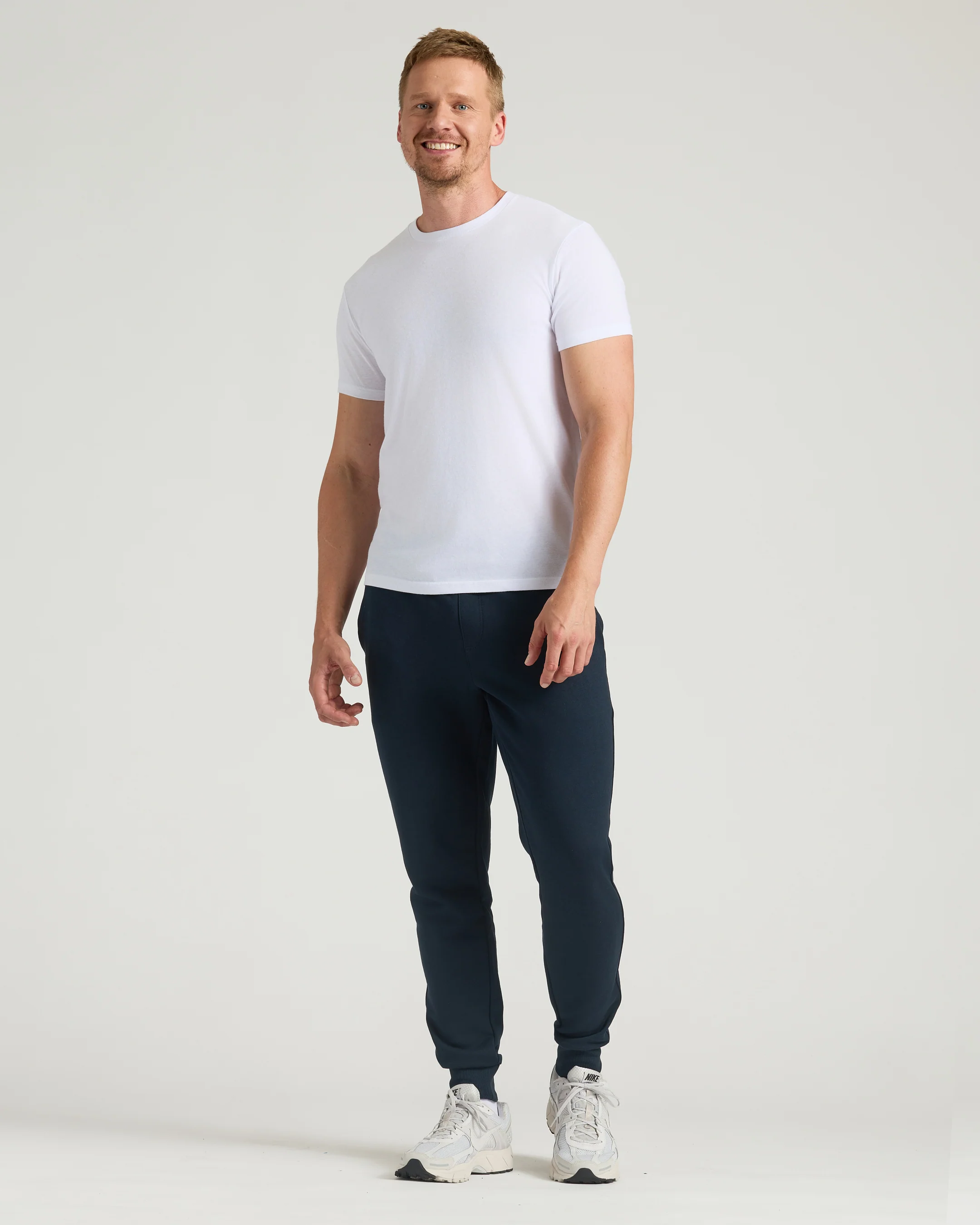 Navy Tall Fleece French Terry Joggers - Image 4