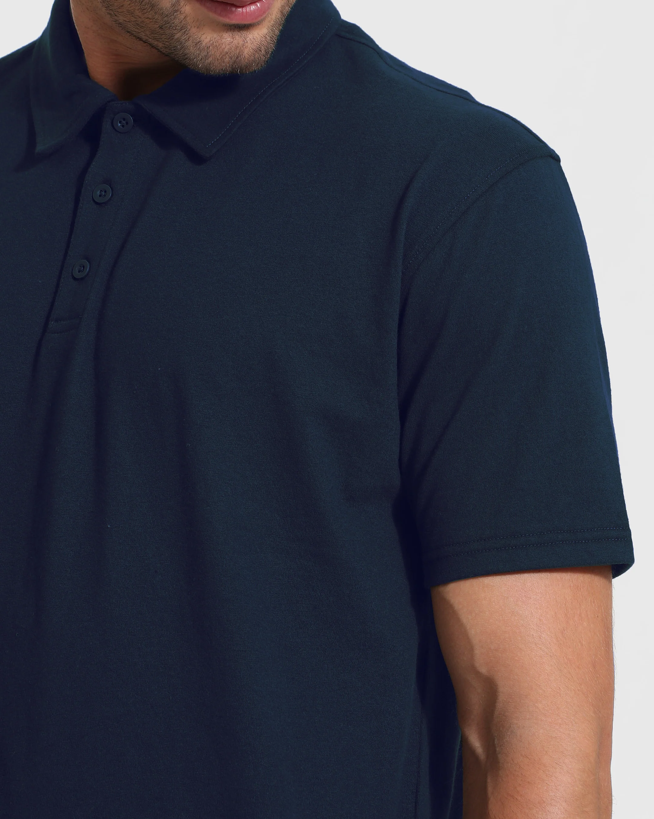 Navy Short Sleeve Tall Polo - Image 5