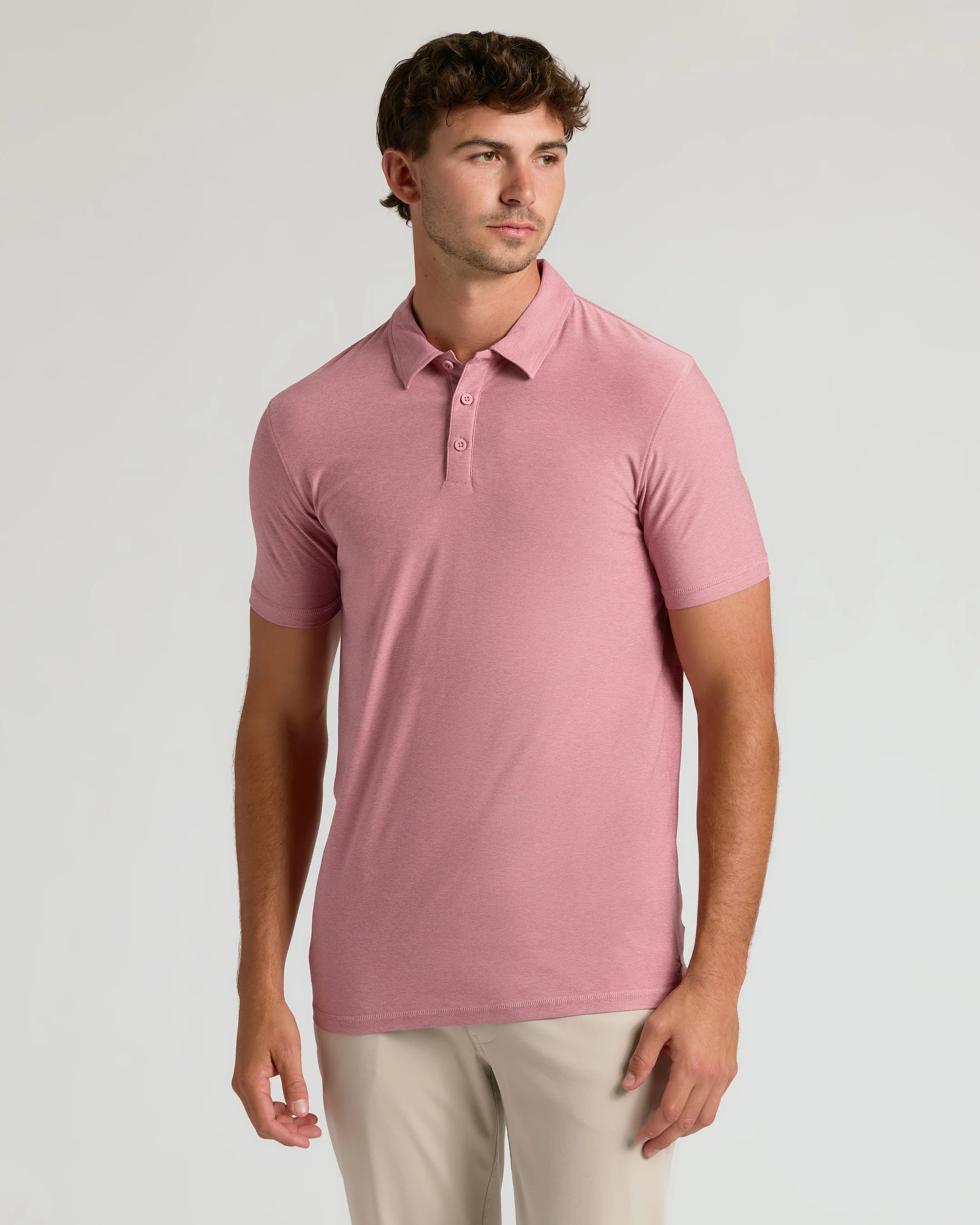 Quartz Rose Short Sleeve Tall Active Polo