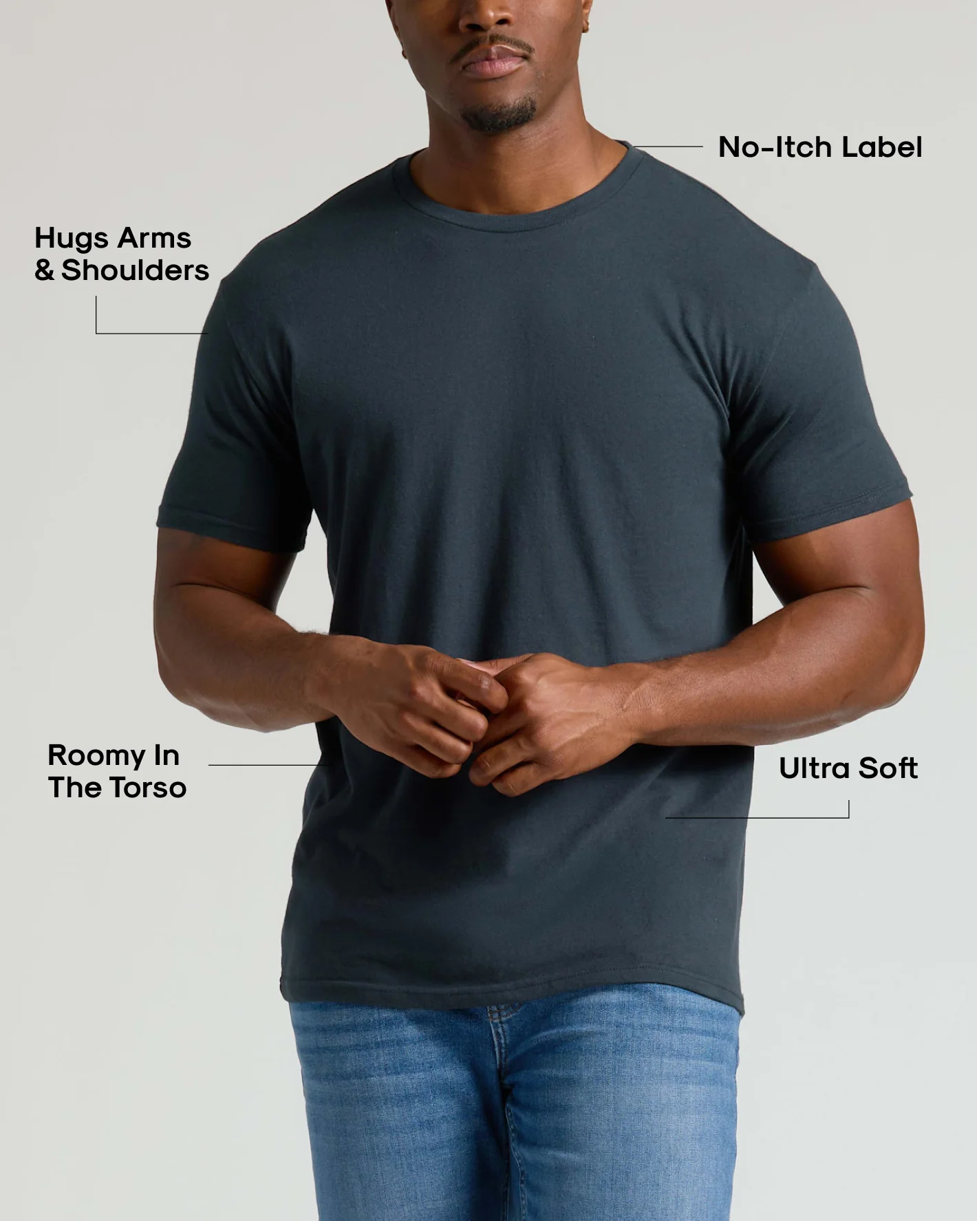 Shadow Tall Straight Hem Crew Neck T-Shirt - Image 4