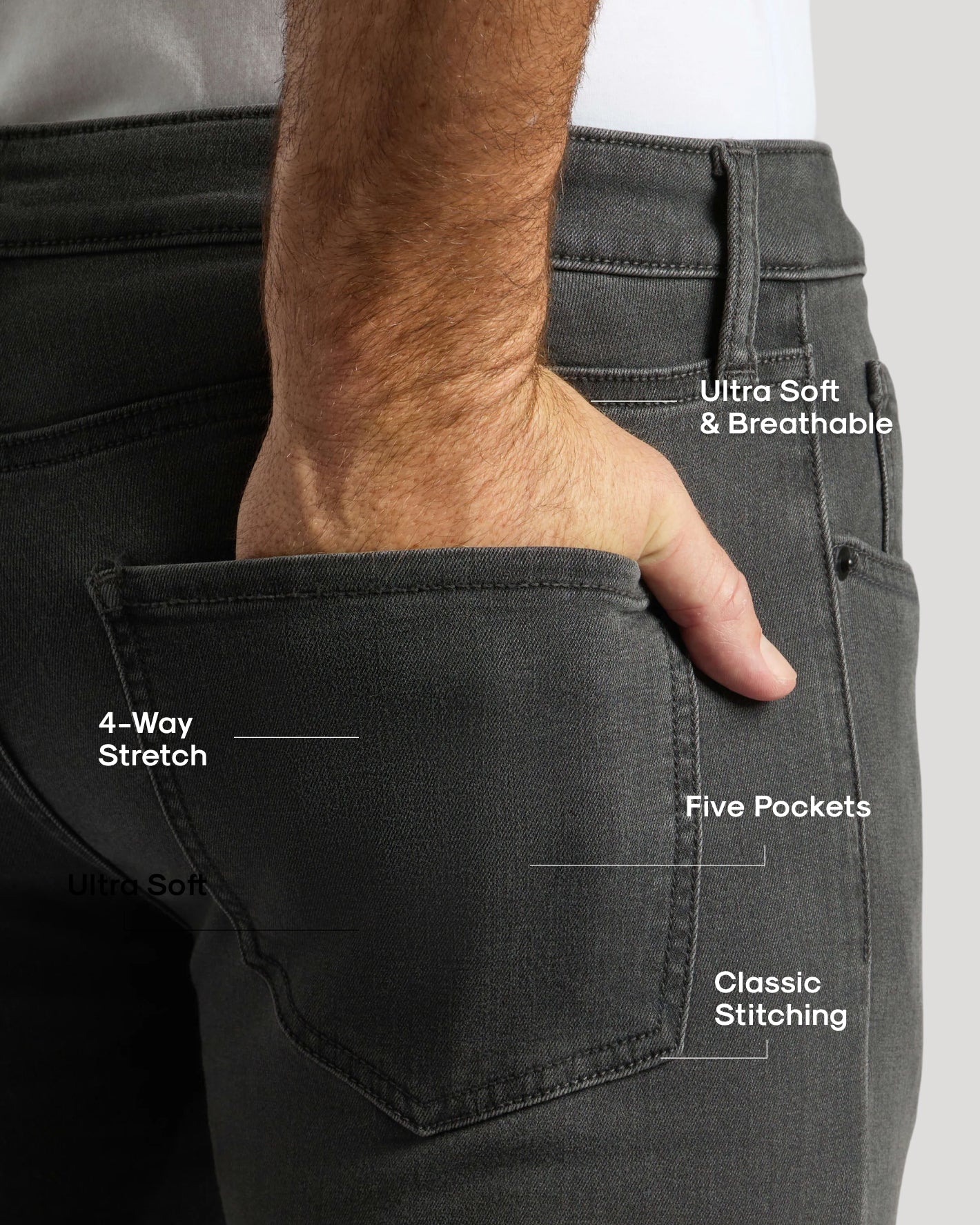 Black & Gray Wash Slim Comfort Stretch Jeans 2-Pack - Image 3
