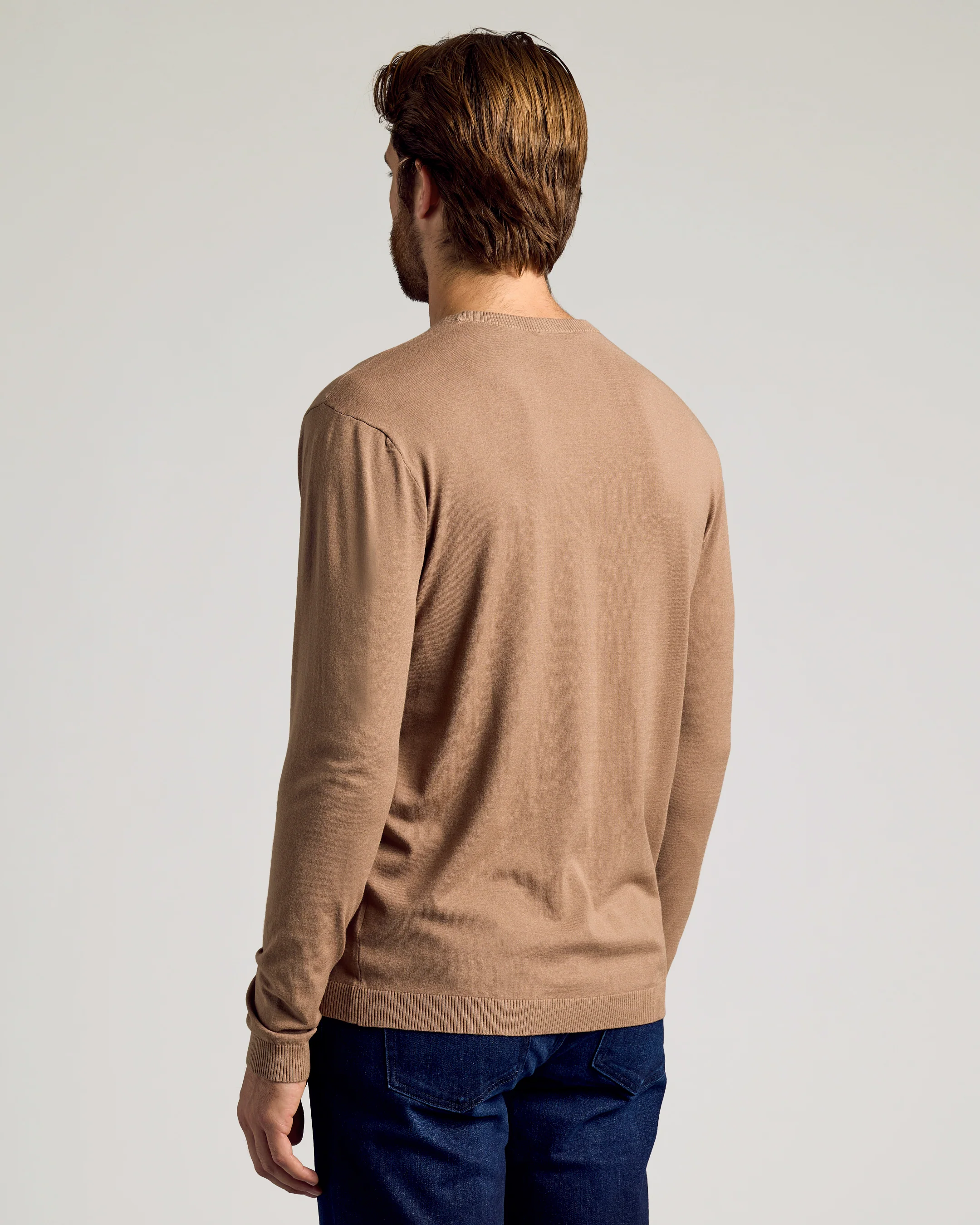 Truffle Dressy Crew Neck Sweater - Image 3