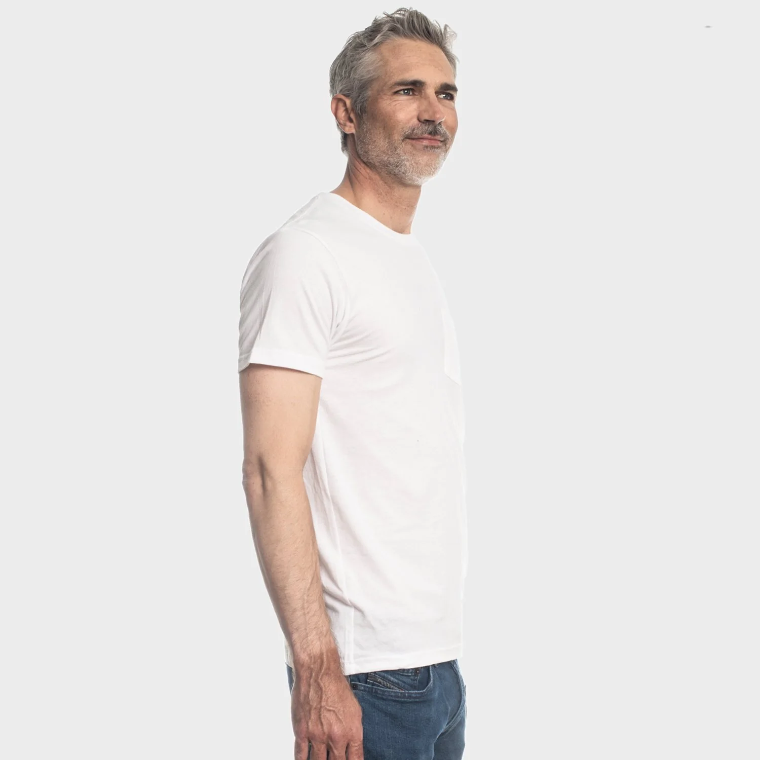 White Pocket Crew Tee - Image 4