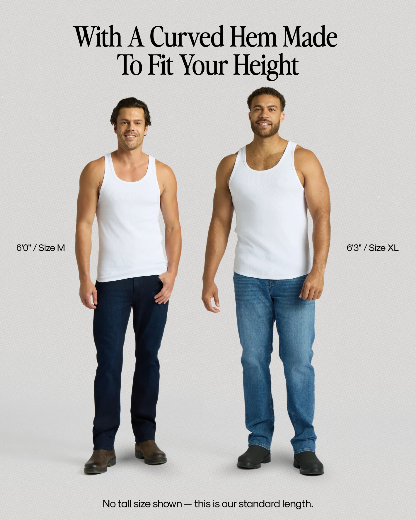 White Ribbed Curved Hem Tank - Image 3
