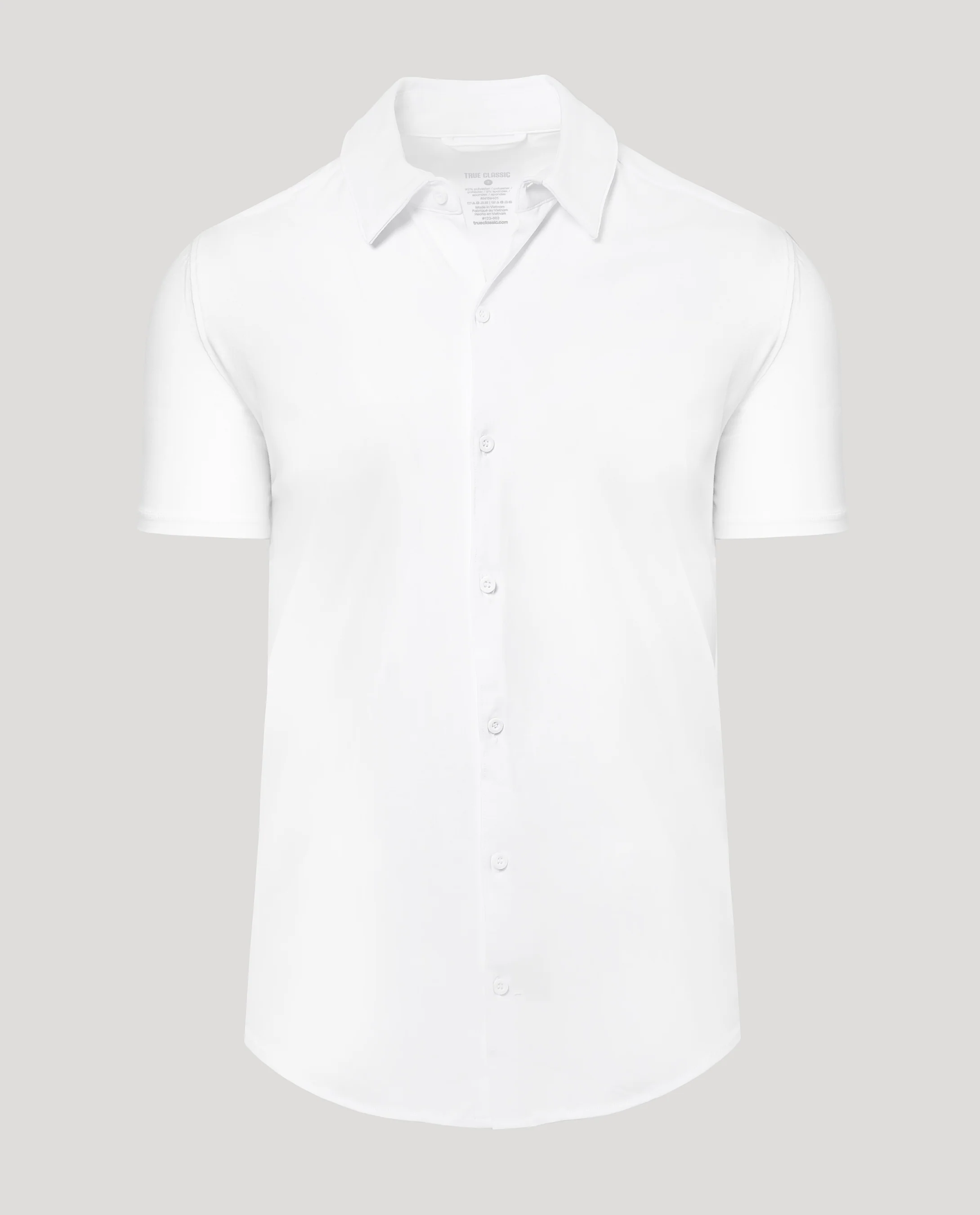 White Short Sleeve Comfort Knit Shirt - Image 2