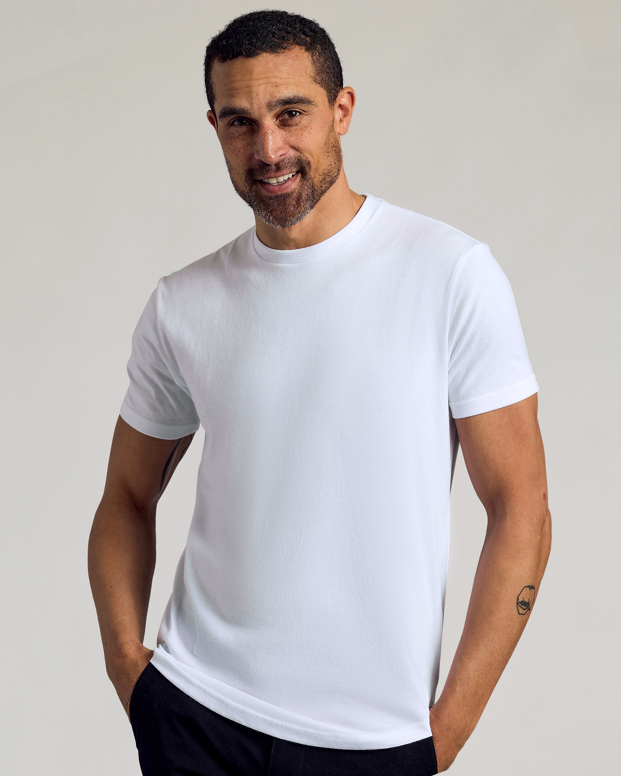 White Curved Hem Classic Crew Neck 3-Pack - Image 5