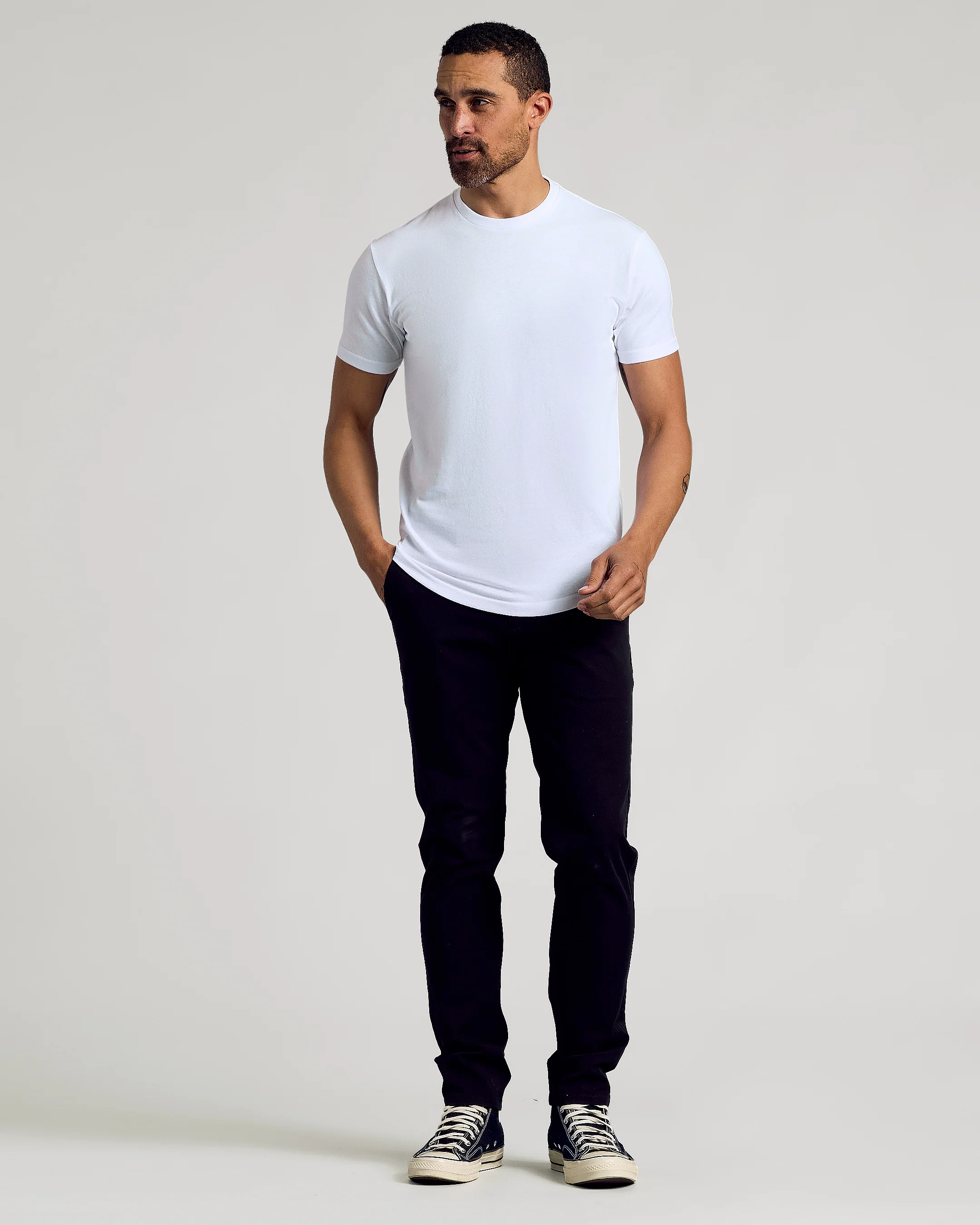 White Curved Hem Classic Crew Neck 3-Pack - Image 7
