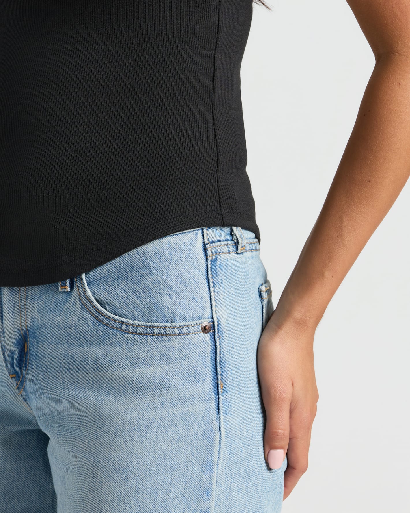 Womens Ribbed High Neck Tank 6-Pack - Image 7