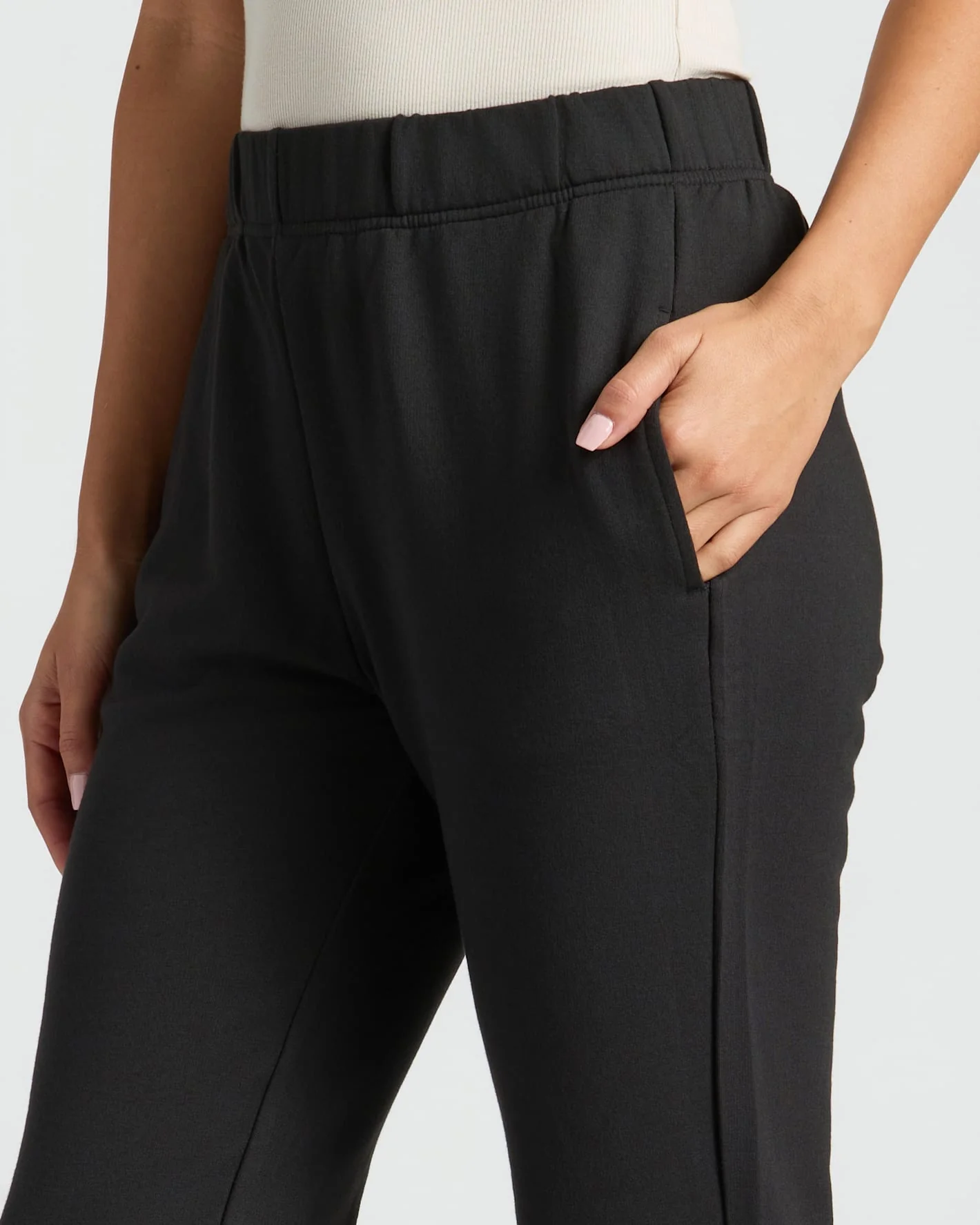 Womens Black Slouch Pullover Crew & Relaxed Jogger 2-Pack - Image 7
