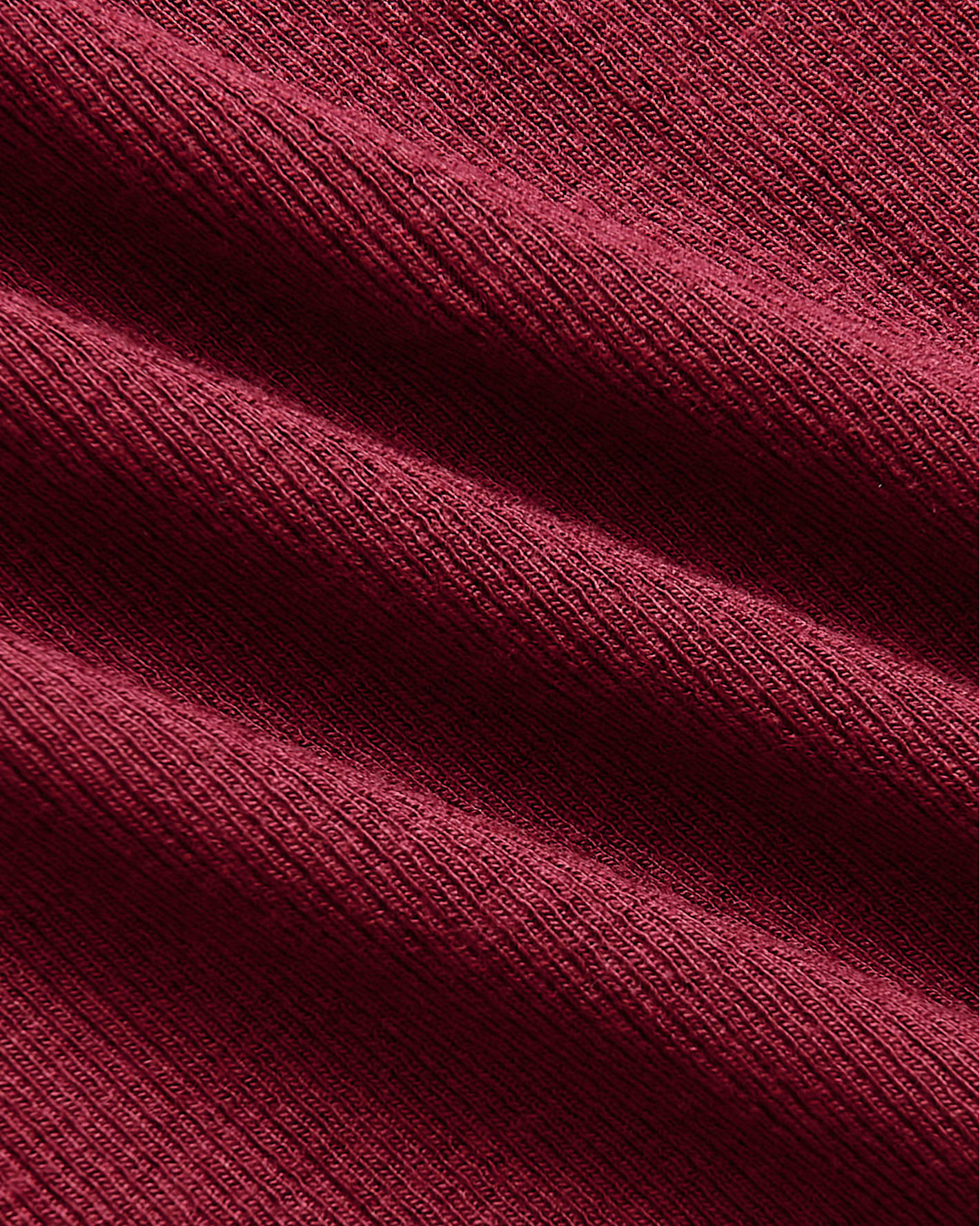 Womens Dark Maroon Ribbed Long Sleeve Scoop Neck Tee - Image 8