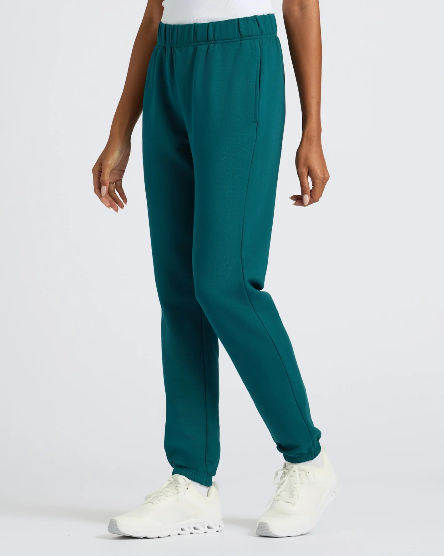 Womens Deep Emerald Slouch Pullover Crew & Relaxed Jogger 2-Pack - Image 6