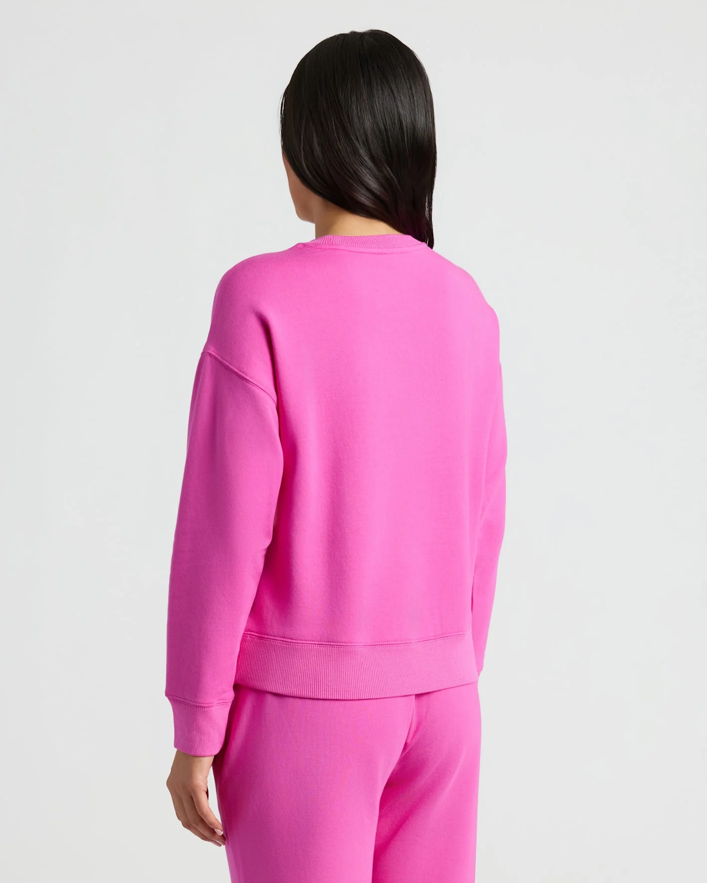 Womens Electric Fuchsia Slouch Pullover Crew & Relaxed Jogger 2-Pack - Image 4