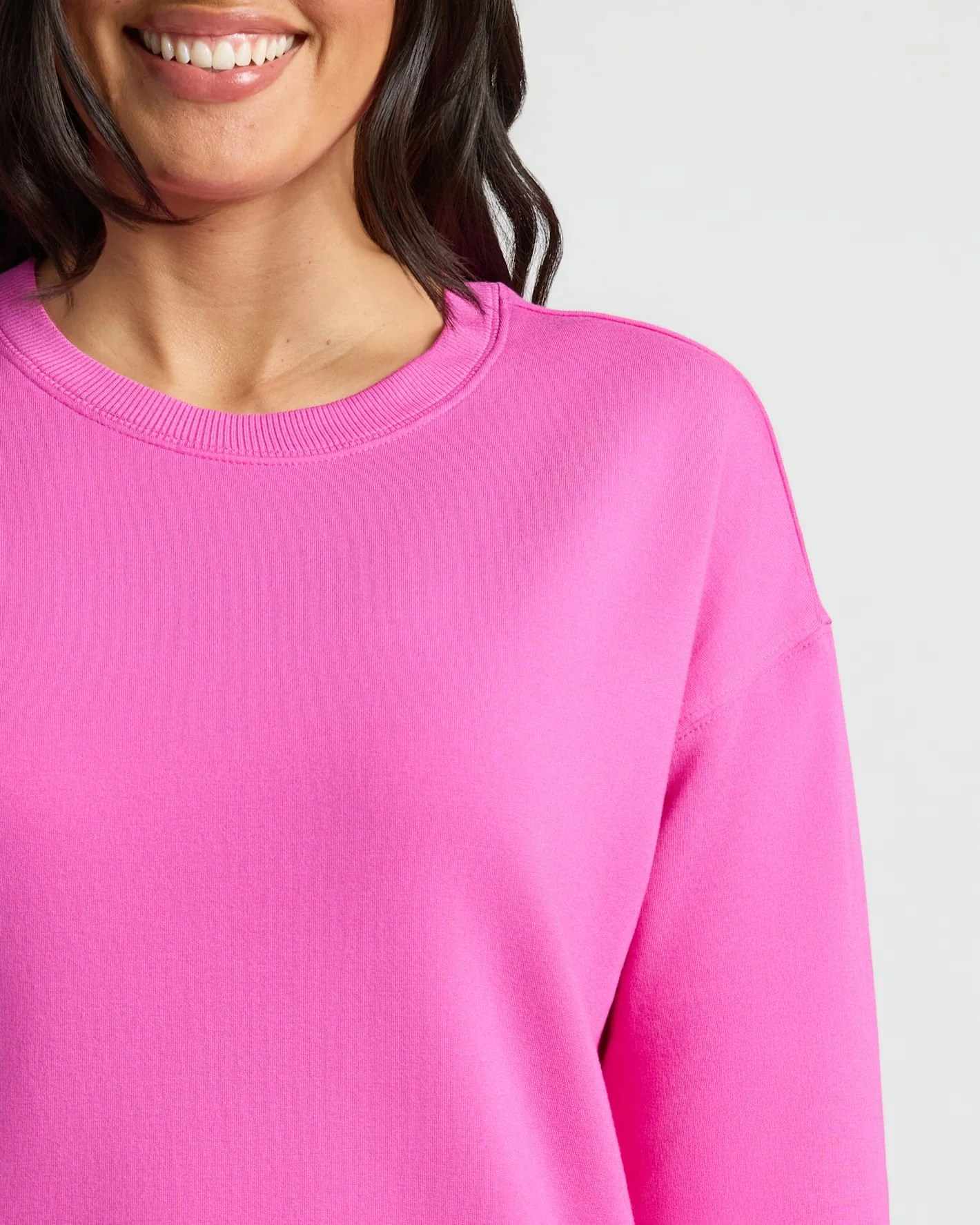 Womens Electric Fuchsia Slouch Pullover Crew & Relaxed Jogger 2-Pack - Image 5
